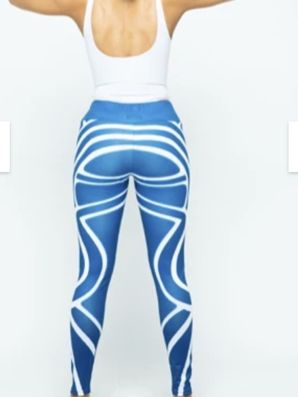 FABRIC & FABRIC Blue Abstract Leggings - Picture 3 of 9